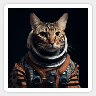 Astronaut Cat in Space - Ocicat Magnet